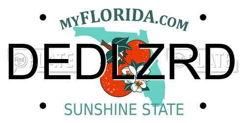 DEDLZRD Florida License Plate