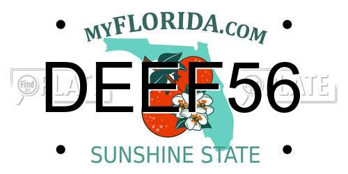 DEEF56 Florida License Plate