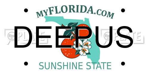 DEEPUS Florida License Plate