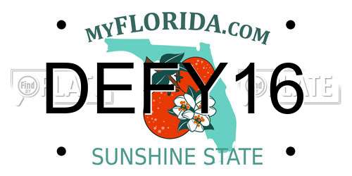 DEFY16 Florida License Plate