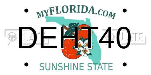 DEHT40 Florida License Plate