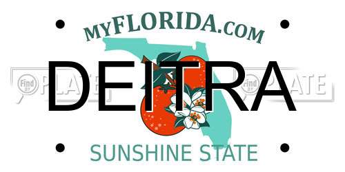 DEITRA Florida License Plate