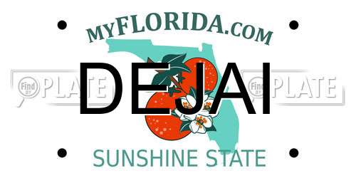 DEJAI Florida License Plate