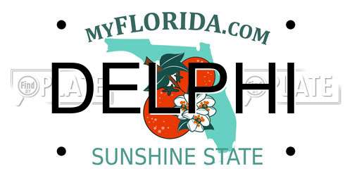 DELPHI Florida License Plate