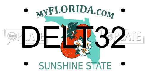 DELT32 Florida License Plate