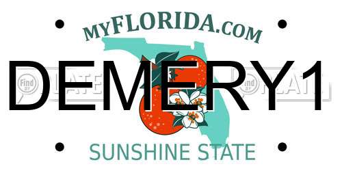 DEMERY1 Florida License Plate