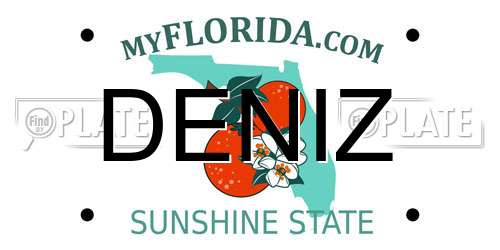 DENIZ Florida License Plate