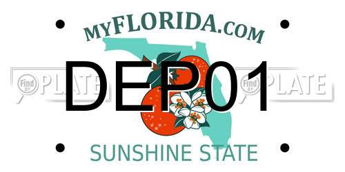 DEP01 Florida License Plate