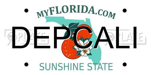 DEPCALI Florida License Plate