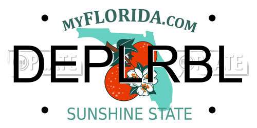 DEPLRBL Florida License Plate