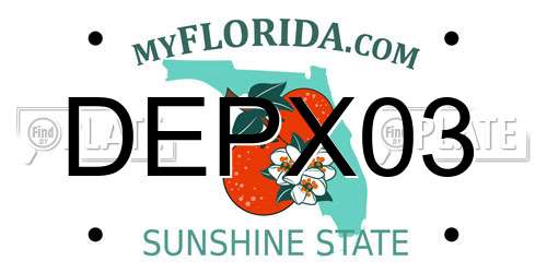 DEPX03 Florida License Plate