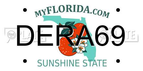 DERA69 Florida License Plate