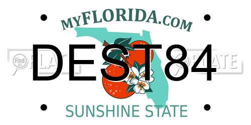 DEST84 Florida License Plate