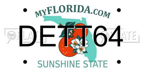 DETT64 Florida License Plate