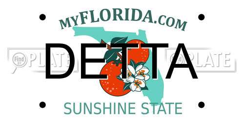 DETTA Florida License Plate