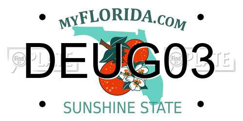 DEUG03 Florida License Plate