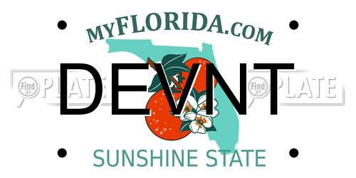 DEVNT Florida License Plate