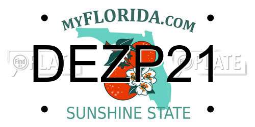 DEZP21 Florida License Plate