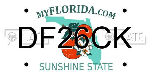 DF26CK Florida License Plate