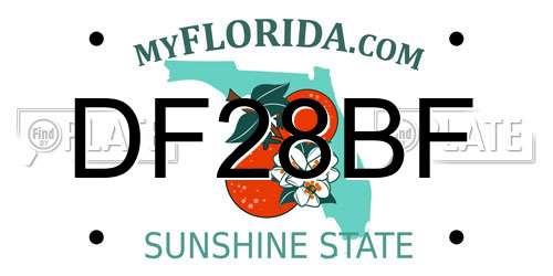 DF28BF Florida License Plate