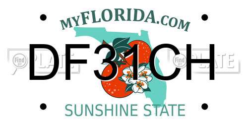 DF31CH Florida License Plate