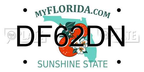 DF62DN Florida License Plate