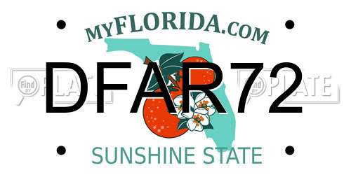 DFAR72 Florida License Plate