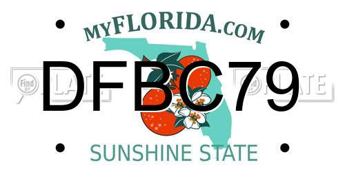 DFBC79 Florida License Plate