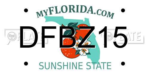 DFBZ15 Florida License Plate