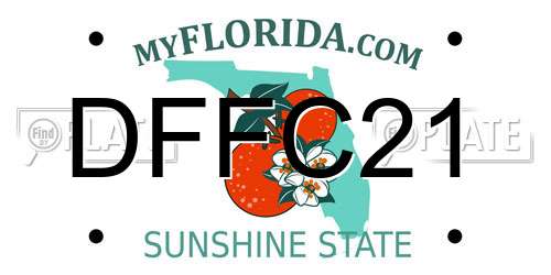 DFFC21 Florida License Plate