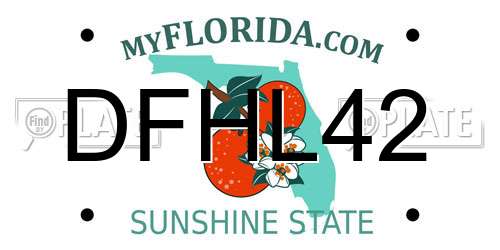 DFHL42 Florida License Plate