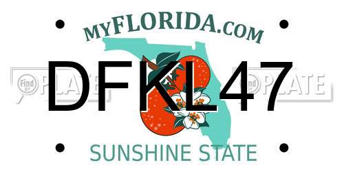 DFKL47 Florida License Plate