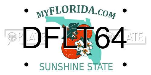 DFLT64 Florida License Plate