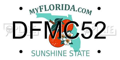 DFMC52 Florida License Plate