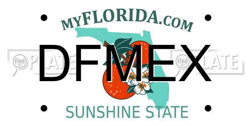 DFMEX Florida License Plate