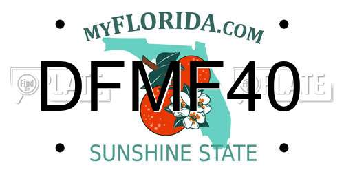 DFMF40 Florida License Plate