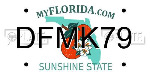 DFMK79 Florida License Plate