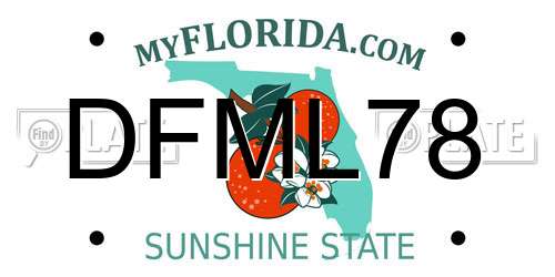 DFML78 Florida License Plate