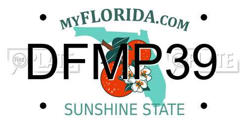 DFMP39 Florida License Plate