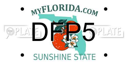 DFP5 Florida License Plate