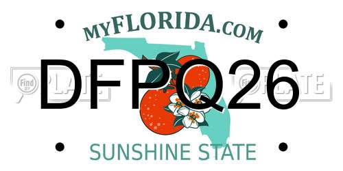 DFPQ26 Florida License Plate