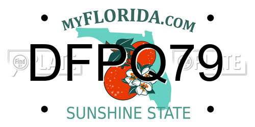 DFPQ79 Florida License Plate