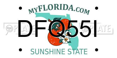 DFQ55I Florida License Plate