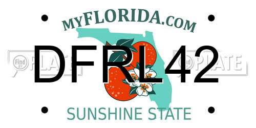 DFRL42 Florida License Plate