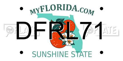 DFRL71 Florida License Plate