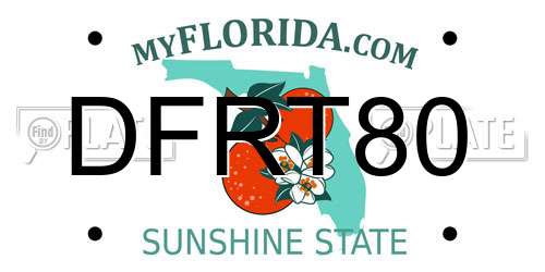 DFRT80 Florida License Plate