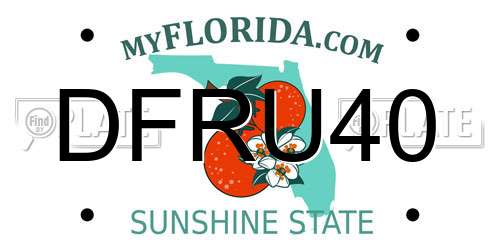 DFRU40 Florida License Plate