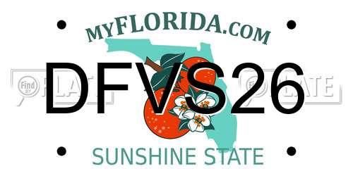 DFVS26 Florida License Plate
