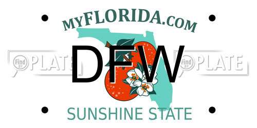 DFW Florida License Plate