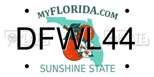 DFWL44 Florida License Plate